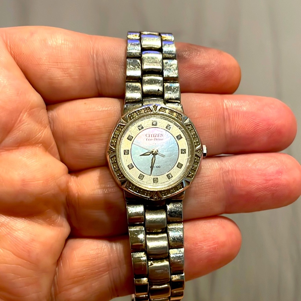 Citizen Em0830-52d Corso Eco-drive Mother-of-pearl Dial Diamond Watch W77